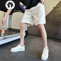 HongZun夏季短裤男款2023年痞帅宽松休闲沙滩裤五分运动直筒中裤