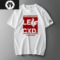 HongZun公鸡夏季短袖T恤男士美式复古休闲运动衫宽松大码男装潮t