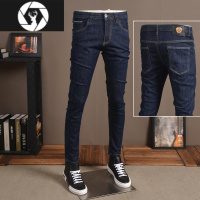 HongZun2023夏季薄款原色牛仔裤男潮牌弹力修身小脚潮流韩版高端休闲长裤