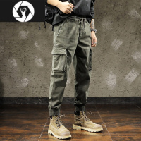 HongZun美式工装裤男士夏季潮牌英伦雅痞战术军事风宽松休闲束脚裤子男款
