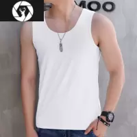 HongZun男士透气宽肩背心青年运动休闲简约基础款健身弹力大码上衣服