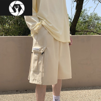 HongZun抽绳工装休闲短裤男潮流ins情侣沙滩裤夏季新款宽松运动五分裤子