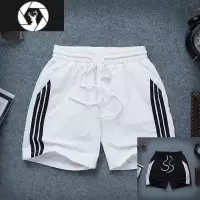 HongZun条纹短裤男夏季速干外穿宽松三分裤社会精小伙运动休闲沙滩裤女