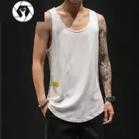 HongZun夏季日系印花运动背心男士大码宽松薄款汗衫韩版潮流胖子休闲坎肩