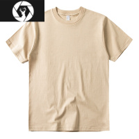 HongZun低饱和色系250g纯色短袖T恤 抹茶绿宽松休闲打底衫男女款