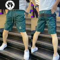 HongZun短裤男夏季薄款冰丝速干沙滩裤子男士韩版潮流时尚休闲大码五分裤