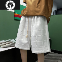 HongZun短裤男生设计感夏季薄款美式复古潮牌运动篮球裤直筒休闲五分半裤