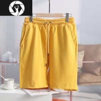 HongZun运动休闲短裤系带五分裤情侣款男女大码直筒短裤灰色黑色
