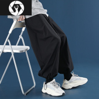 HongZun阔腿灯笼裤男夏季潮牌宽松休闲运动裤ins韩版大码抽绳束脚九分裤