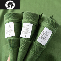 HongZun牛油果绿 270g新款大码短袖t恤宽松舒适休闲风上衣男女款