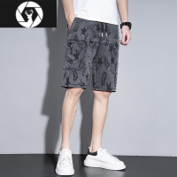 HongZun简牛男装夏季薄款六兜短裤男五分裤休闲修身超高弹力七分马裤中裤