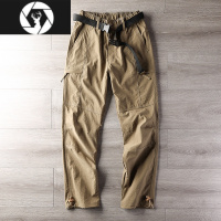 HongZun硬核牛裤!有大码!22春季男士轻盈透气防泼水工装休闲裤直筒长裤
