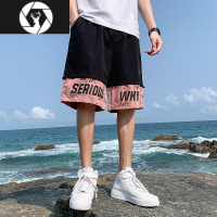 HongZun短裤男士夏季薄款潮牌休闲运动五分外穿沙滩男裤潮流宽松工装裤子