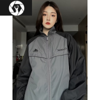 HongZun美式复古新款潮流百搭休闲夹克2023春秋季潮牌港风宽松冲锋衣外套