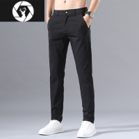 HongZun夏季薄款男士休闲裤新款青年商务西裤修身直筒长裤