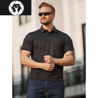 HongZun夏季户外男士polo衫coolmax速干T恤休闲商务翻领短袖战术硬汉上衣