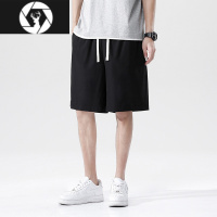 HongZun@北村203工作室短裤男薄款外穿宽松休闲运动裤夏季垂感冰丝五分裤