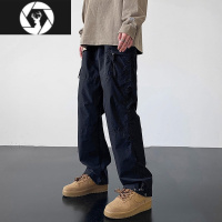 HongZun美式冲锋裤男款夏季薄款机能裤子登山徒步防水微喇工装休闲裤直筒