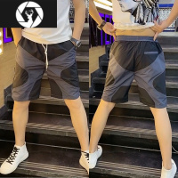 HongZun夏季薄款拼色短裤男潮流宽松速干五分裤青年休闲沙滩裤运动大裤衩