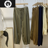 HongZun特大码300斤复古灯笼裤男女装夏季宽松束腿休闲裤哈伦九分阔腿裤2