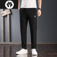 HongZun高端休闲裤男2023春夏新款修身直筒男士长裤韩版免烫皱弹力裤子