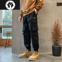 HongZun夏季日系工装裤男士宽松复古痞帅休闲裤搭配马丁靴裤子搭配长裤子