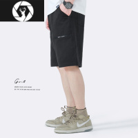 HongZun 高支陆地棉 轻薄夏季新款潮牌宽松休闲潮流五分裤工装短裤男