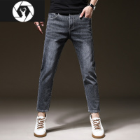 HongZun九分牛仔裤男修身小脚2023新款夏季薄款小个子九分裤弹力休闲裤子