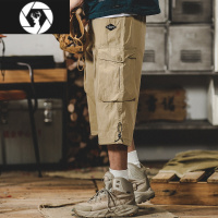 HongZun美式工装短裤男夏季宽松直筒城市通勤轻户外速干徒步七分裤