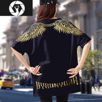 HongZun翅膀新款镜面金/男女同款潮牌高品质情侣短袖T恤夏季潮流半袖