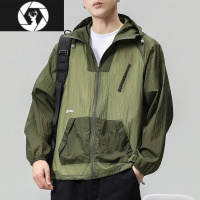 HongZun冰丝防晒衣男士2023户外钓鱼防晒服夏季情侣拼接男款运动男式外套