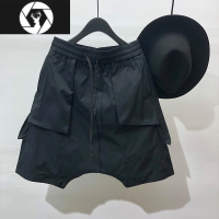 HongZun夏季潮男暗黑系个性宽松吊档哈伦短裤潮牌休闲工装嘻哈中裤