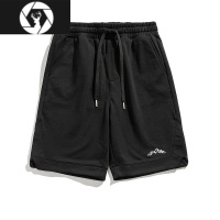 HongZun高街美式潮流五分休闲裤街头百搭宽松直筒透气通勤抽绳短裤