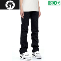 HongZunIREX欧美潮牌高街修身百搭直筒裤男女Vibe分割铆钉显瘦简约休闲裤