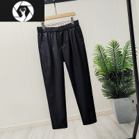 HongZun冰丝面料+竹纤维混纺!透气四面弹!男士夏季通勤小直筒休闲男裤