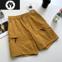 HongZun飞岛国单 男装夏季户外城市机能风尼龙工装宽松直筒五分短裤