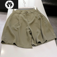 HongZun特大码300斤冰丝西装短裤男女装夏季潮宽松休闲直筒阔腿五分中裤2