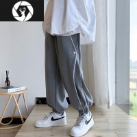 HongZun特大码300斤束脚休闲裤男女装夏季宽松运动卫裤高街ins潮牌灯笼裤