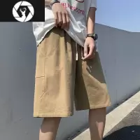 HongZun工装短裤男夏季宽松运动篮球裤男士休闲五分裤卡其色裤子男款