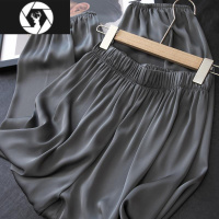 HongZun特大码300斤垂顺皱松紧腰宽松束脚休闲裤醋酸感灯笼裤子男女装2