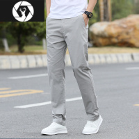 HongZun夏季薄款男士休闲裤宽松直筒男裤2023新款修身百搭潮西装裤子男款