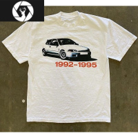 HongZun欧美西海岸潮牌~美式复古街头汽车宽松显瘦短袖T恤男女ins风