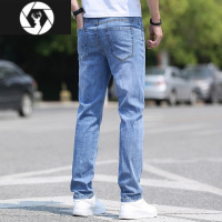 HongZun夏天牛仔裤男士春夏季薄款耐磨直筒宽松休闲修身百搭长裤子男潮流