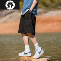 HongZun五分裤男夏季薄款潮牌工装休闲短裤潮日系百搭宽松阔腿直筒裤