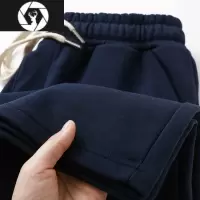 HongZun美式330G藏蓝色短裤男夏季外穿运动篮球裤宽松休闲纯色五分裤