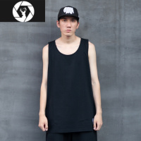 HongZunbboy宽松 纯色背心 打底 嘻哈街舞 净色hiphop无袖 滑板跑酷