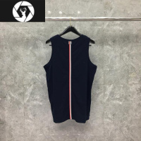 HongZun22色织夏季背心马甲套头圆领无袖短袖男士背心无袖上衣潮