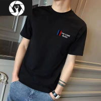 HongZun2022夏季短袖潮流t恤上衣男青修身体袖休闲时尚新款打底衫男常