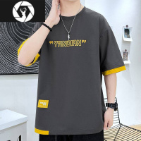 HongZun广州十三行高端潮牌短袖t恤男装夏季潮流新款宽松时尚圆领体恤@倪