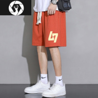 HongZun华夫格短裤男士夏季2023新款潮牌薄款宽松美式篮球运动休闲五分裤